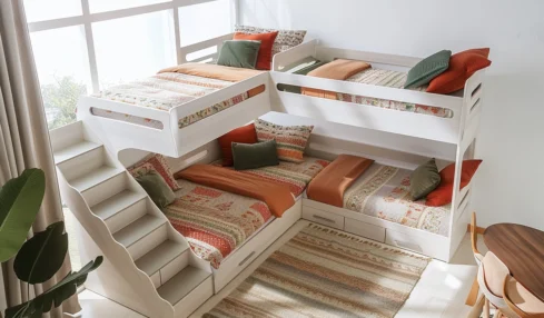 Le lit superposé 3 places : une solution pratique et efficace pour optimiser l'espace dans les chambres familiales