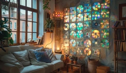 Décoration murale originale : transformer des CD en œuvres d’art pour une touche vintage et moderne à votre intérieur